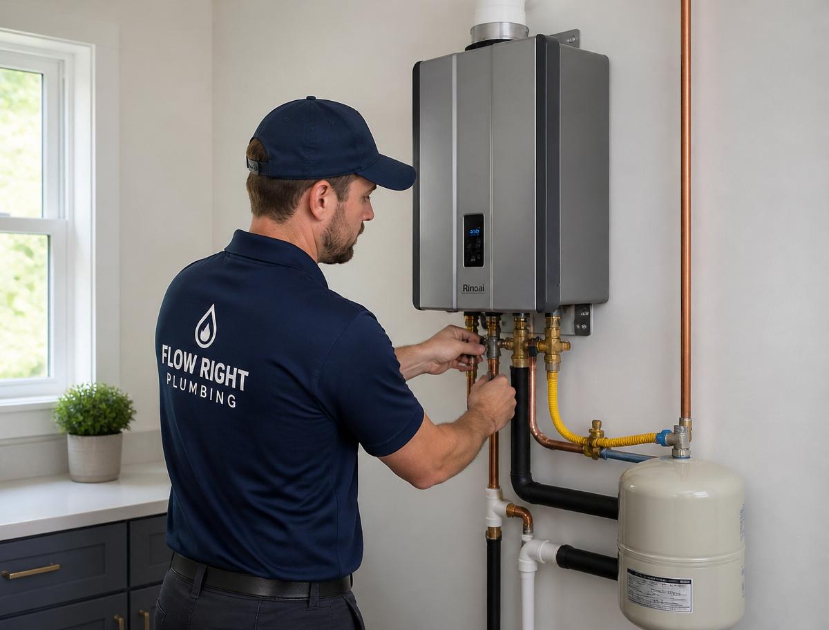 Jerry Nolan Plumbing technician working in a Jacksonville home